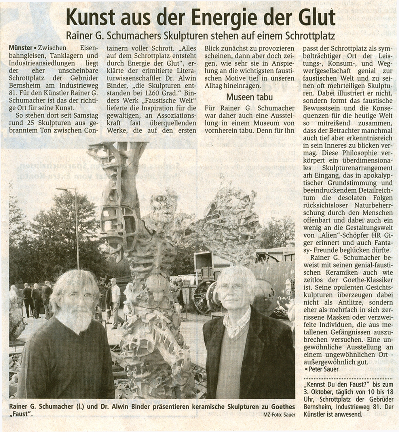 SAUER ZU FAUSTAUSSTELLUNG